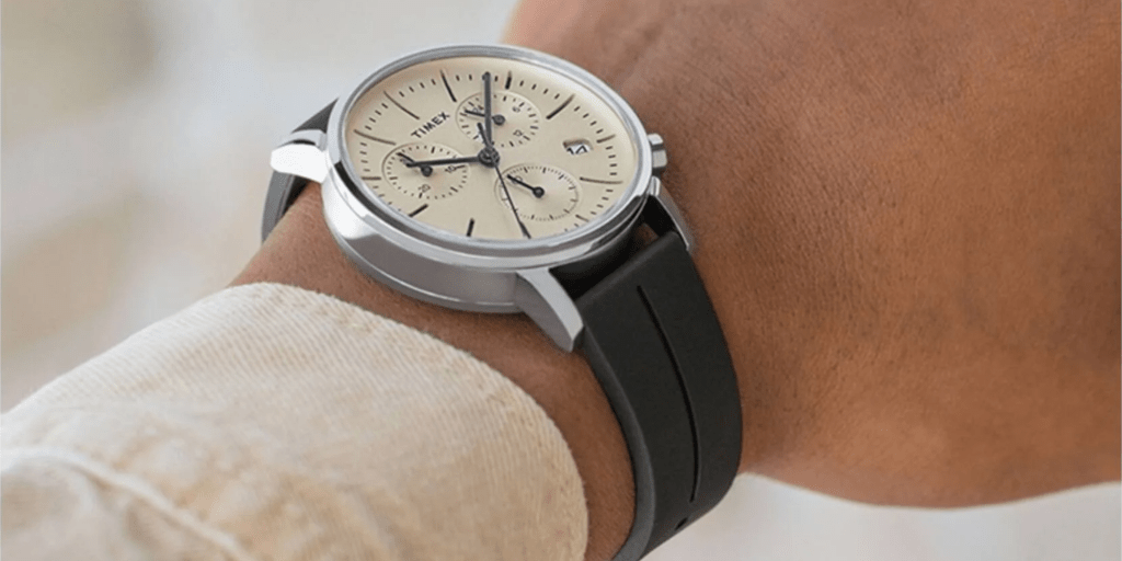 a watch on a person's wrist