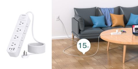 A cable plugged into a wall