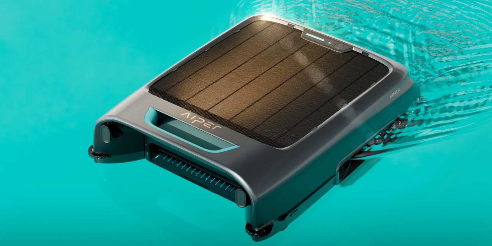 A rectangular device floating in water