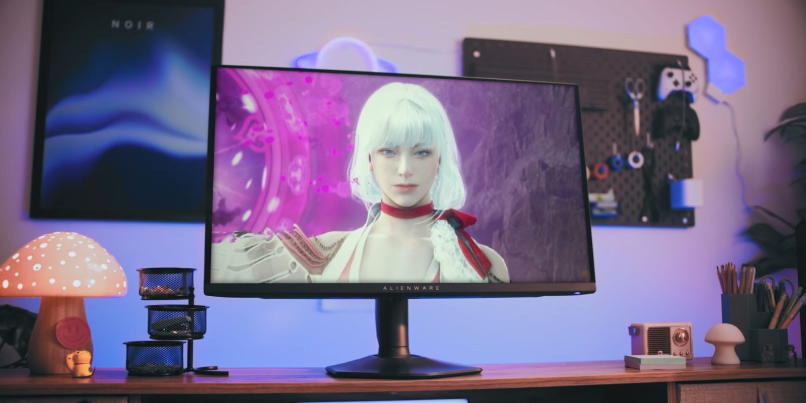 Image showing a render of Alienware's 27-inch QHD gaming monitor.