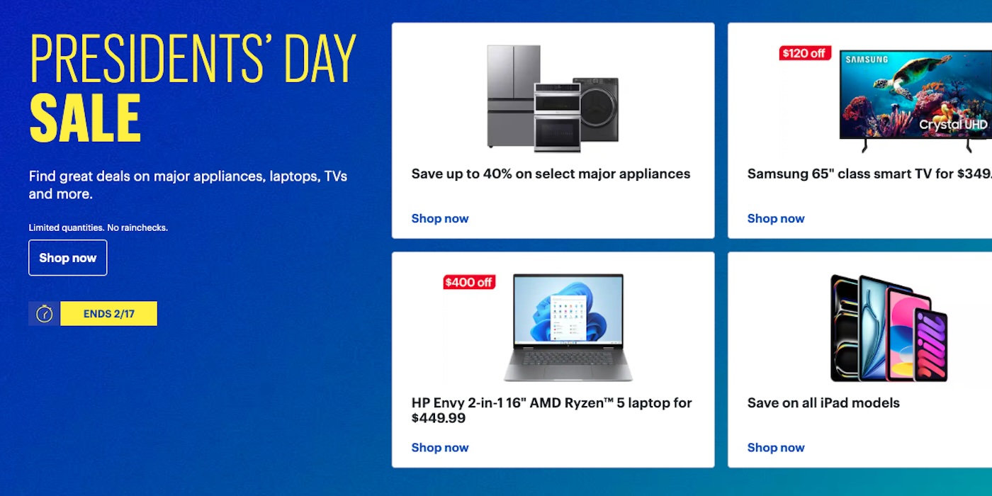 Best Buy Presidents’ Day sale