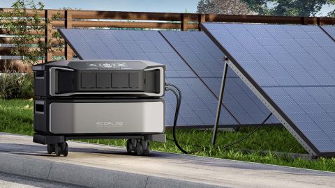 A machine with wheels and a cord plugged into it