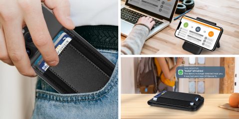 A collage of a wallet