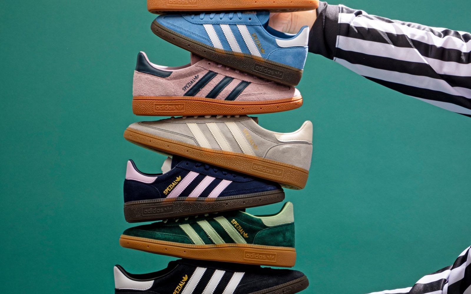 A stack of shoes on top of each other