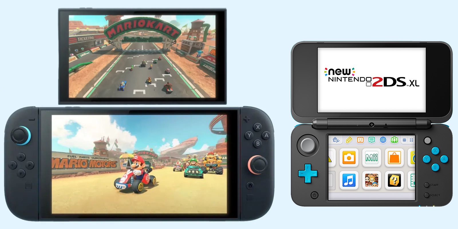 A video game console with a screen and a game screen