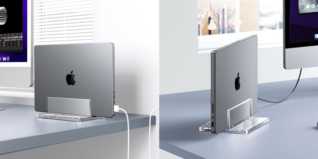 Image showing renders of OMOTON's acrylic laptop stand.