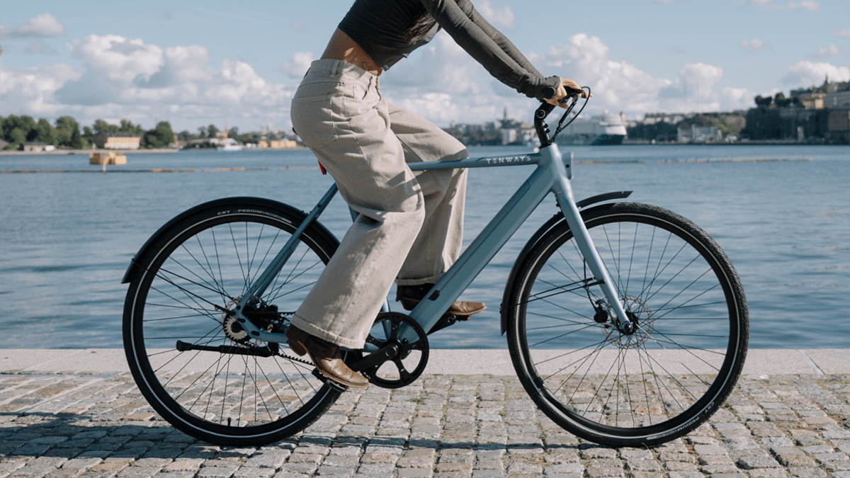 A person riding a bicycle