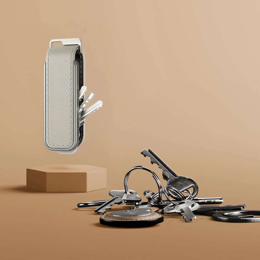 A group of keys on a stand