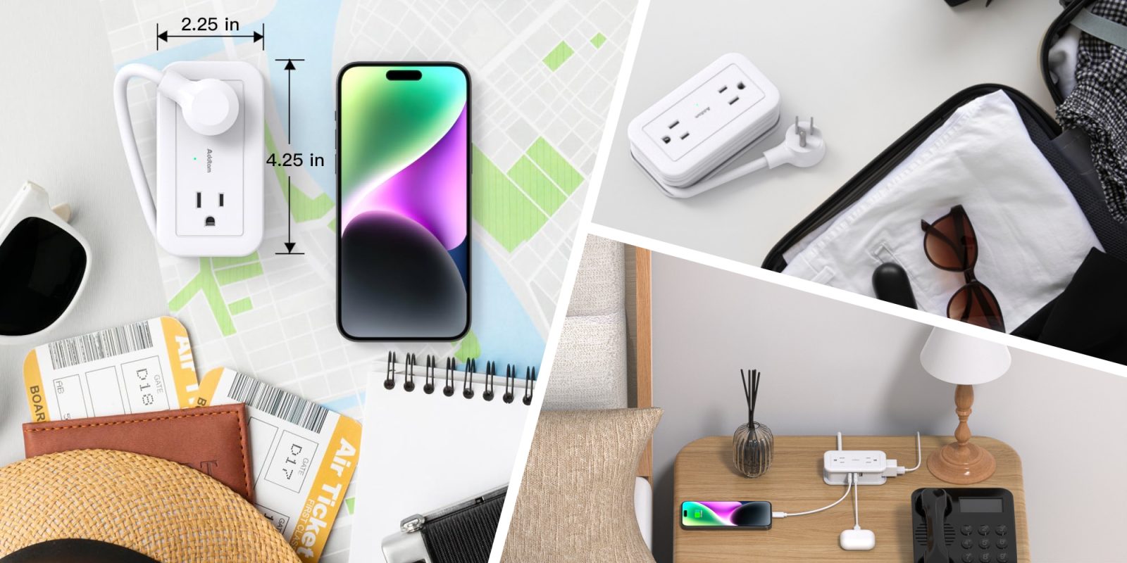 A collage of a cell phone