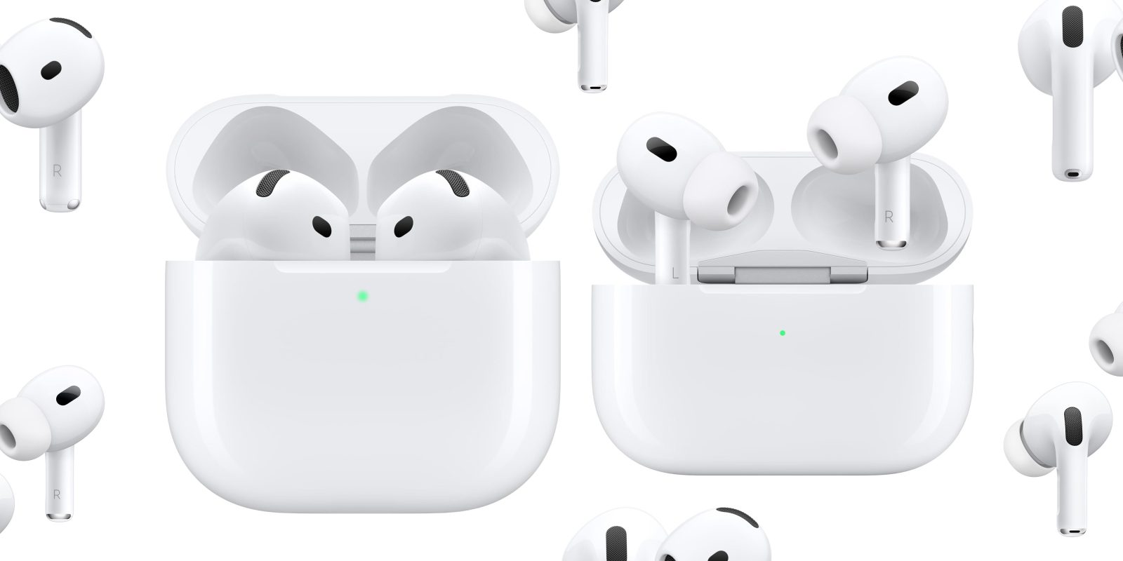 A white wireless earbuds in a case