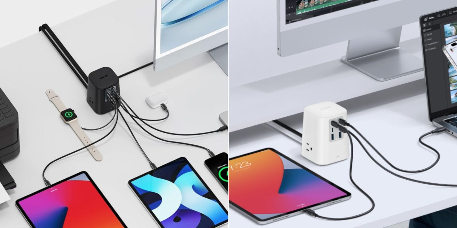 A computer and a couple of devices