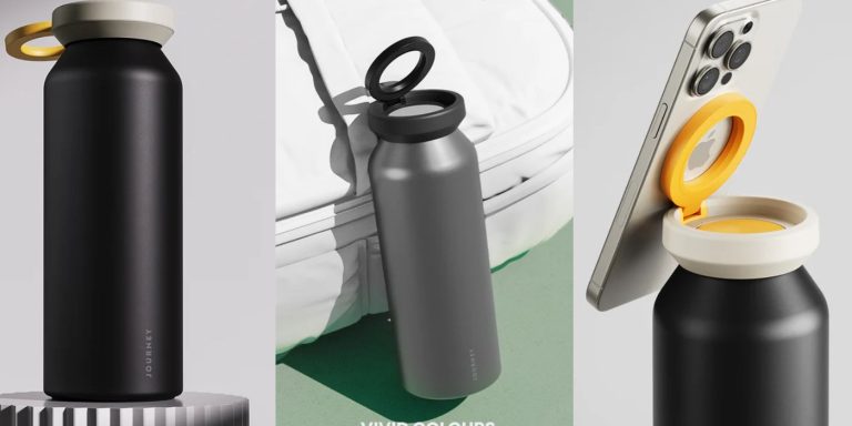 Journey new steel REEVUS Apple Find My water bottle-hero