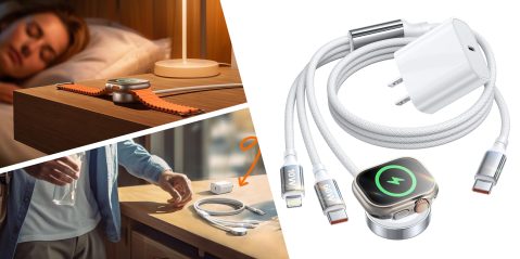 A collage of a man's electronic devices