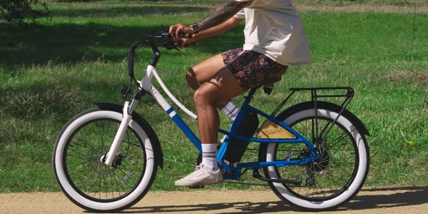 A person riding a bicycle