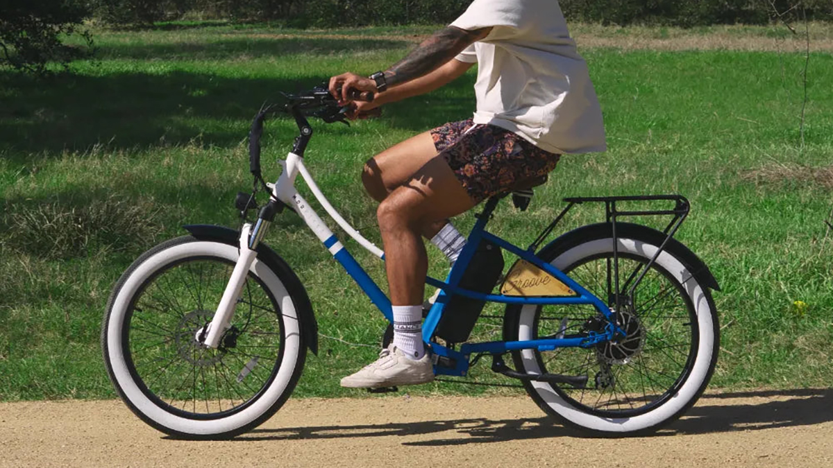 A person riding a bicycle