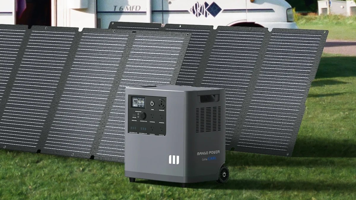 A solar panels and a machine