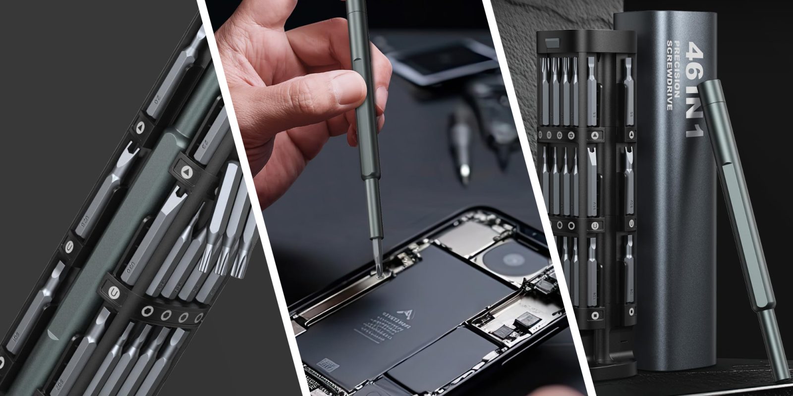 A hand holding a screwdriver