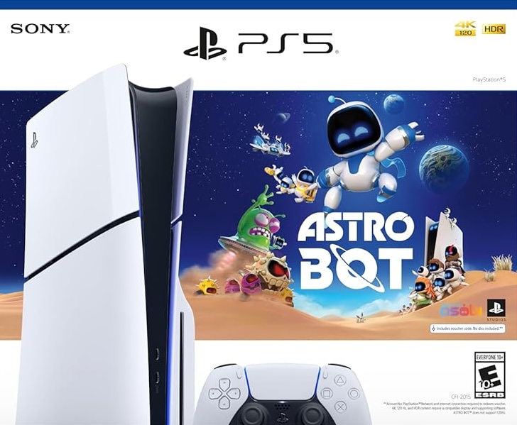 A white video game console