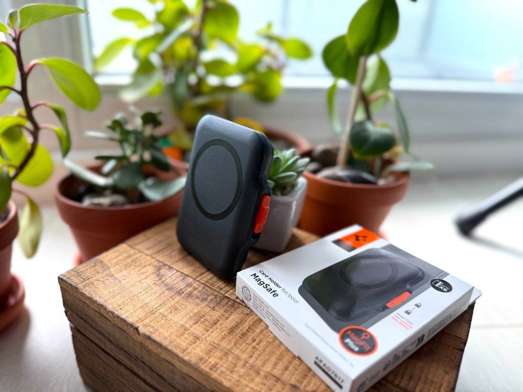 A box and a device on a table
