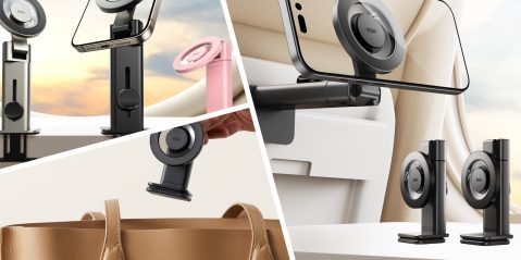 A collage of a phone holder