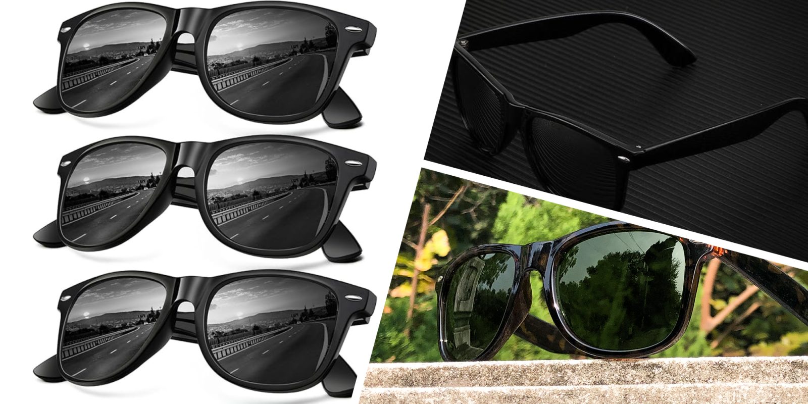 A collage of sunglasses