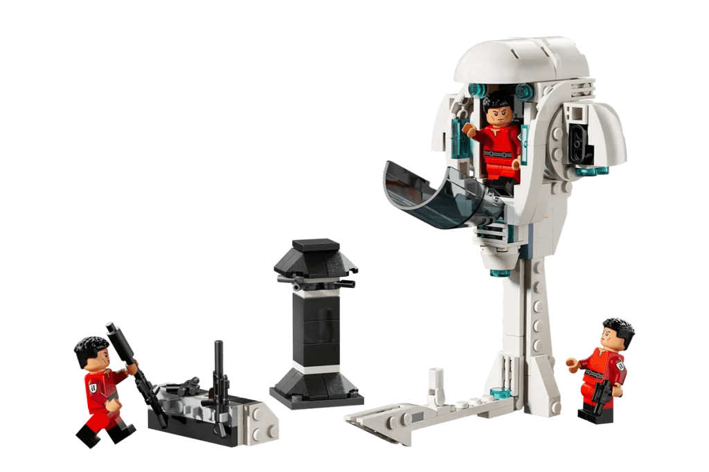 A toy figurine of a man in a white robot