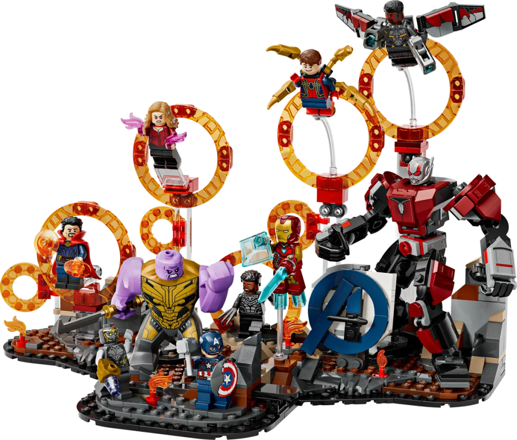 A group of lego toys
