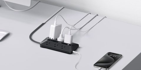 Image showing a render of Anker's 10-in-1 power strip.