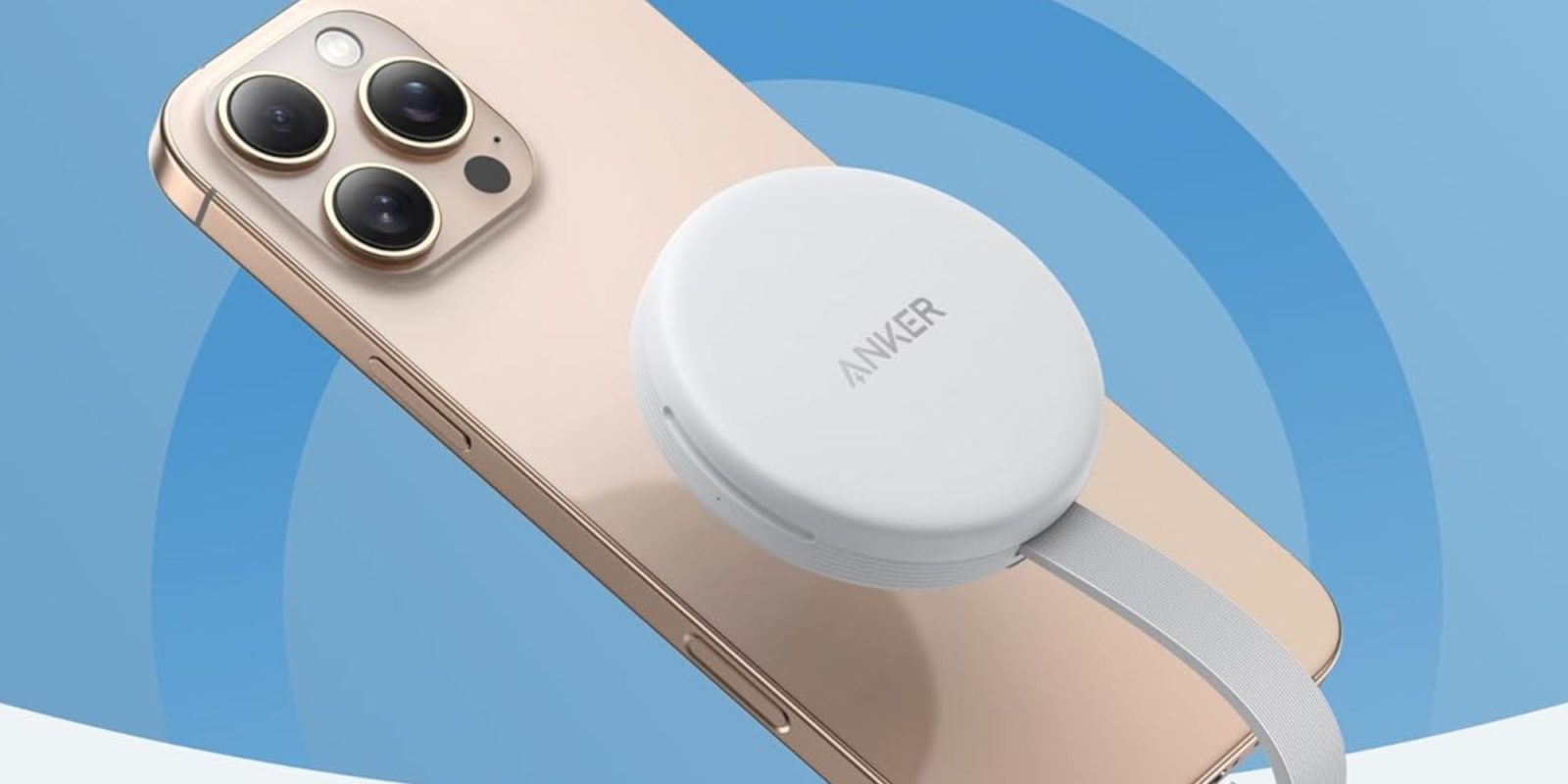 Image showing a render of an iPhone with Anker's SD card adapter.