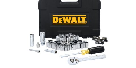 A tool box with a set of tools