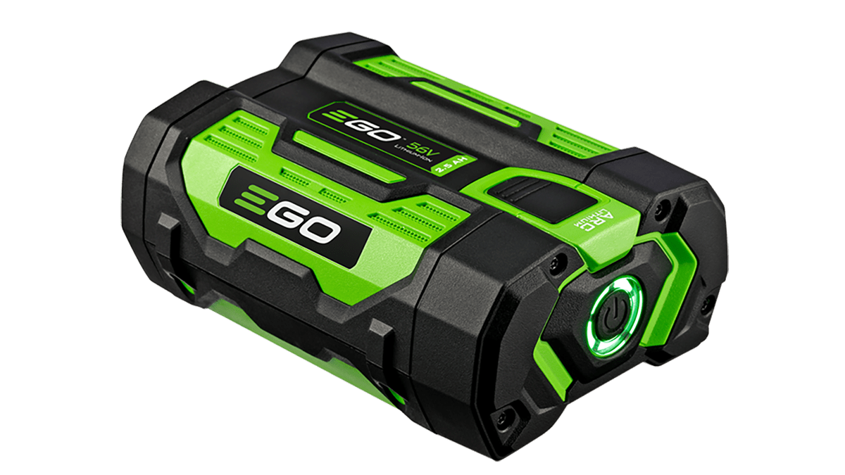 A green and black battery