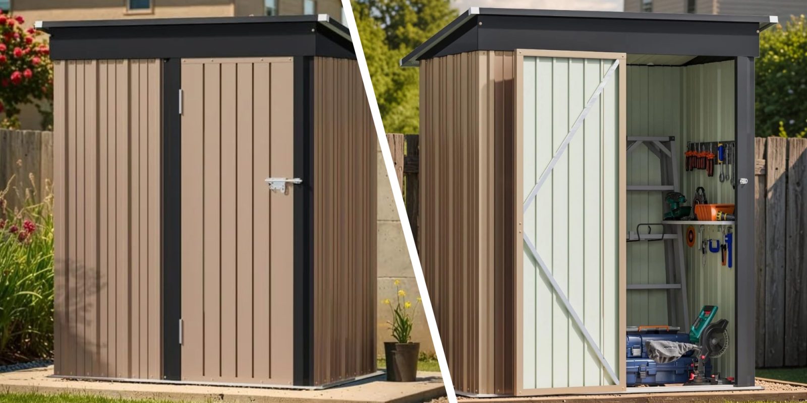 A comparison of a shed