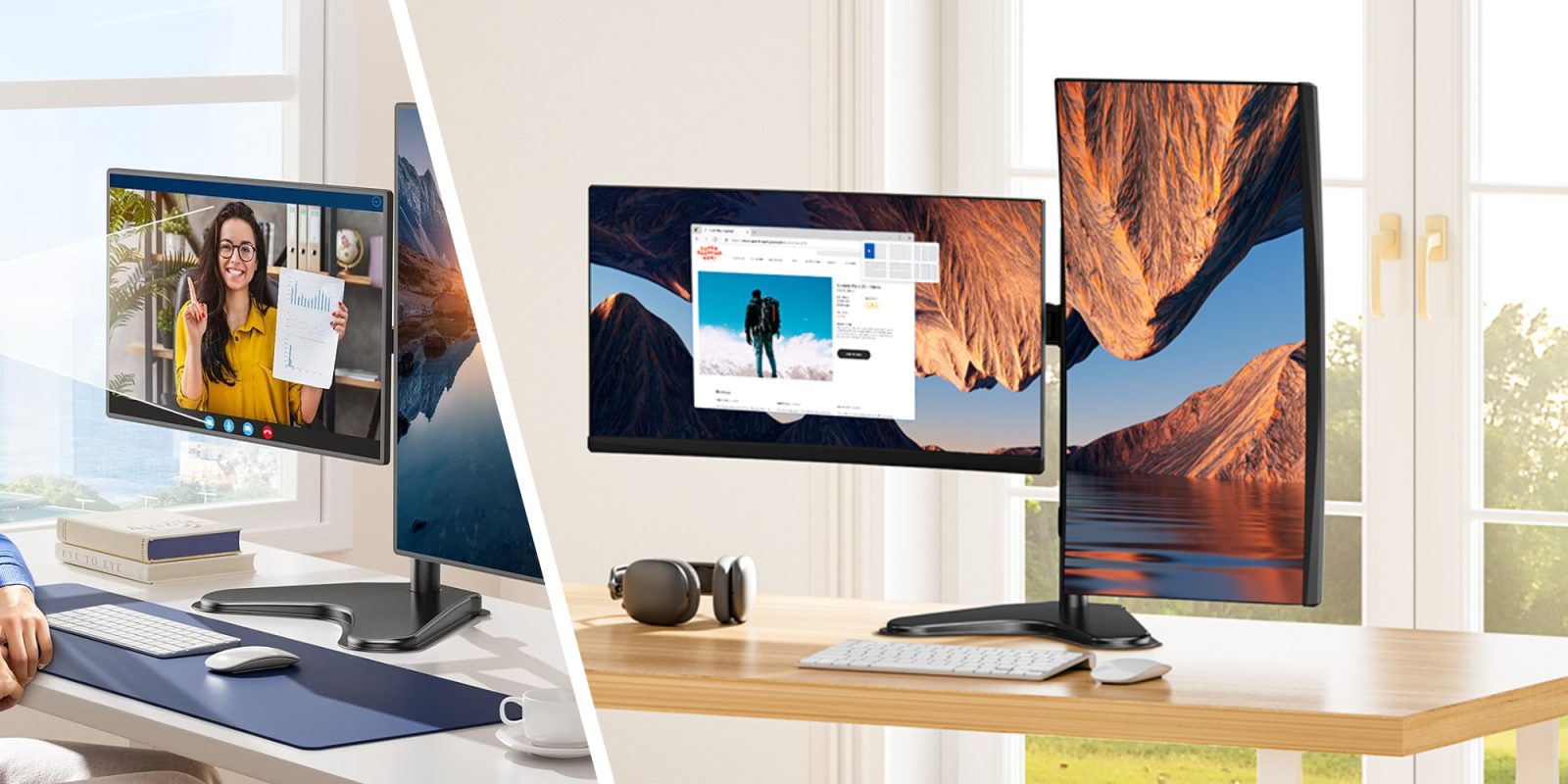 A computer screen on a desk