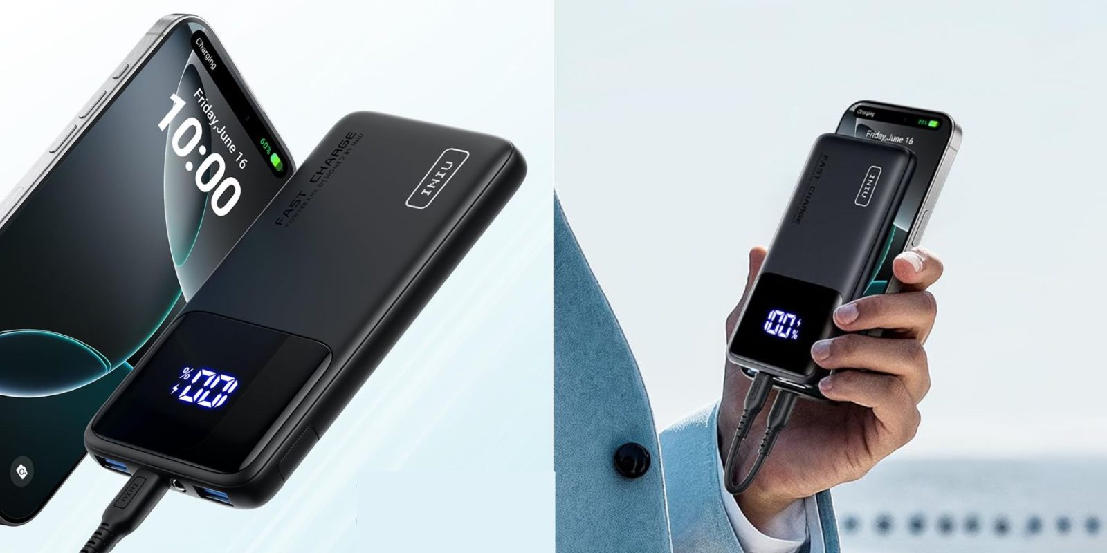 Image showing renders of INIU's 10,000mAh power bank.