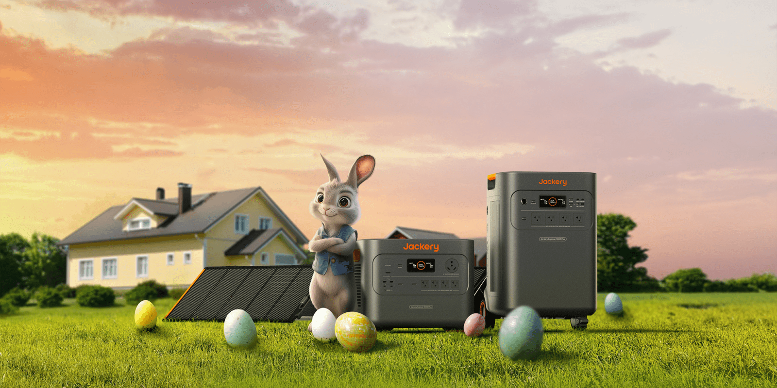 A bunny standing next to a couple of electronic devices