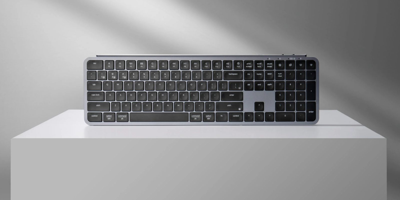 A keyboard on a table