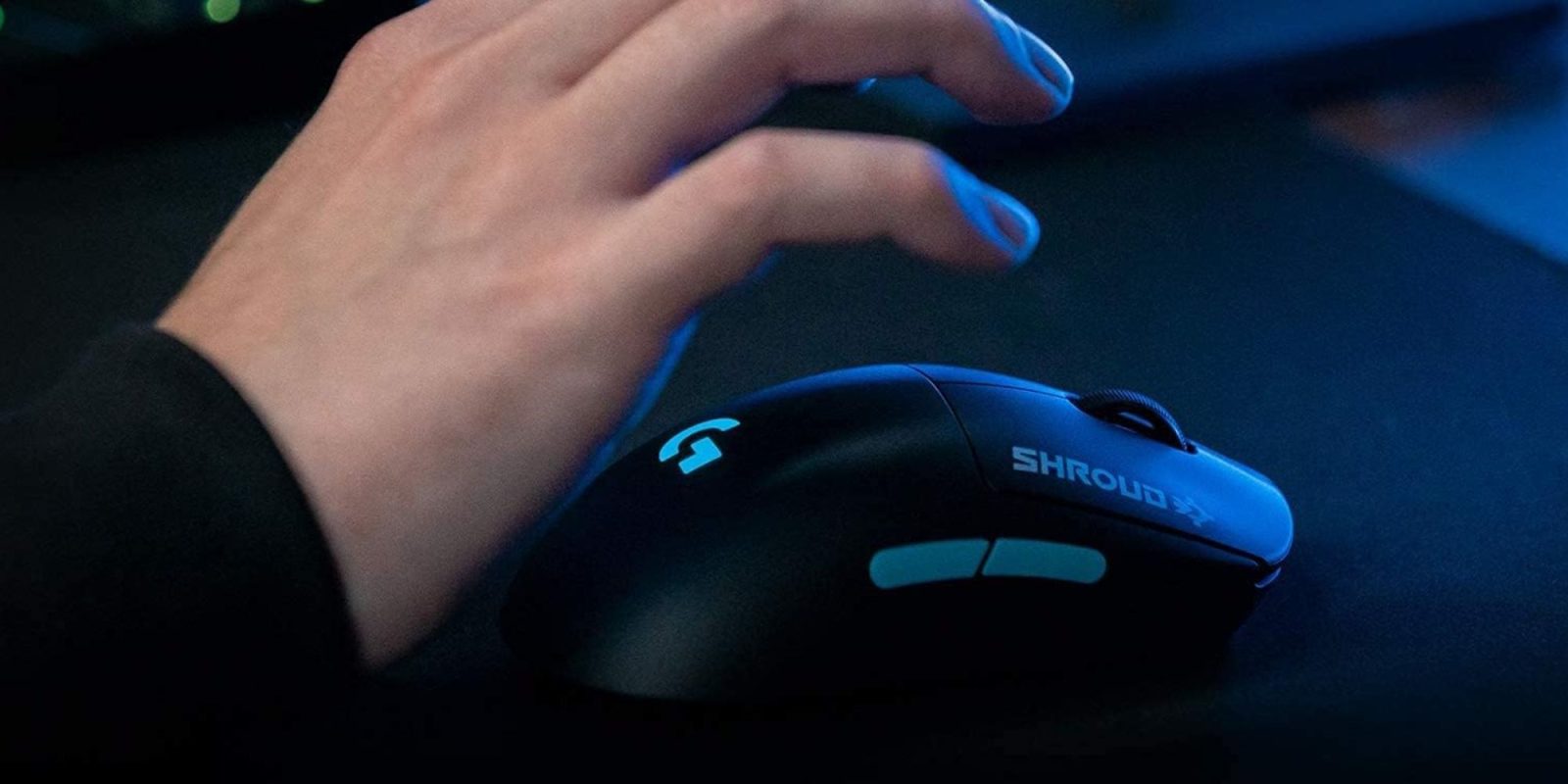 Image showing a person using Logitech's G PRO Wireless gaming mouse.