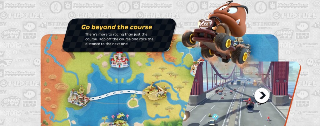 A video game with a cartoon car on it