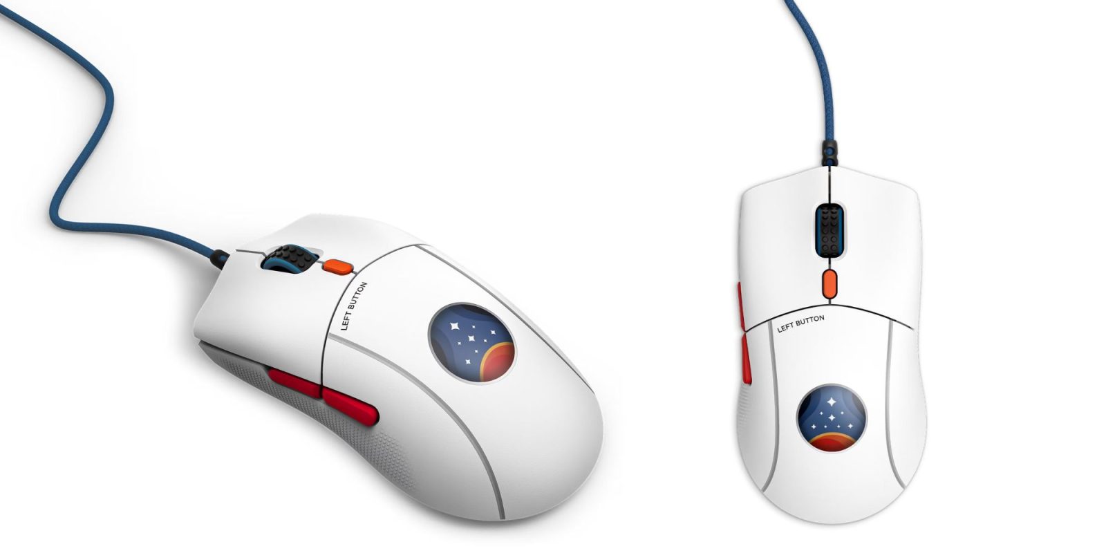 Image showing close ups of NZXT's Lift 2 Symm gaming mouse.