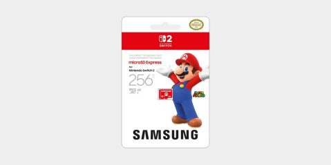 Image showing a render of Samsung's Switch 2 Express microSD card.