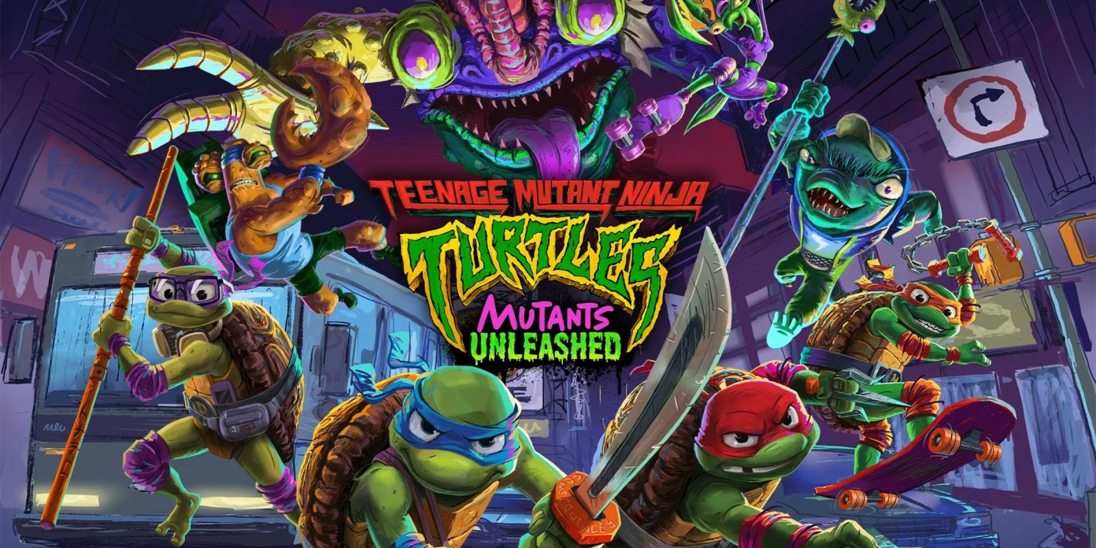 A cartoon of teenage mutant ninja turtles