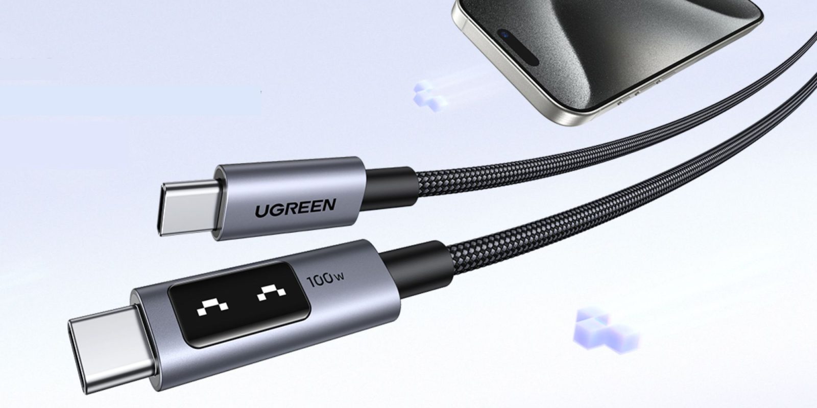 Image showing a render of UGREEN's USB-C cable.