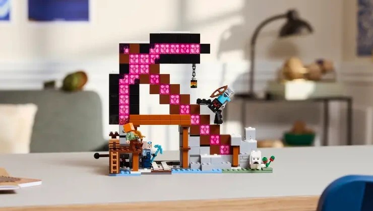 A toy building set on a table