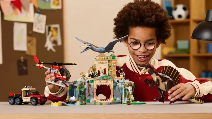 A child playing with toys