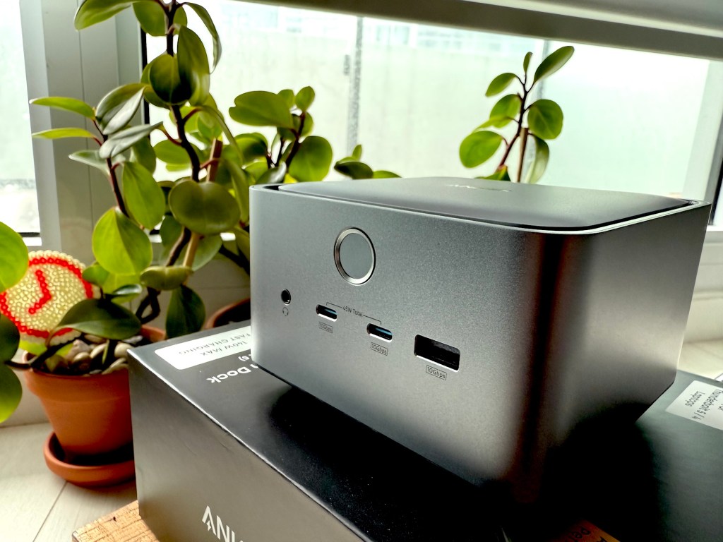 A black box with usb ports on top of it