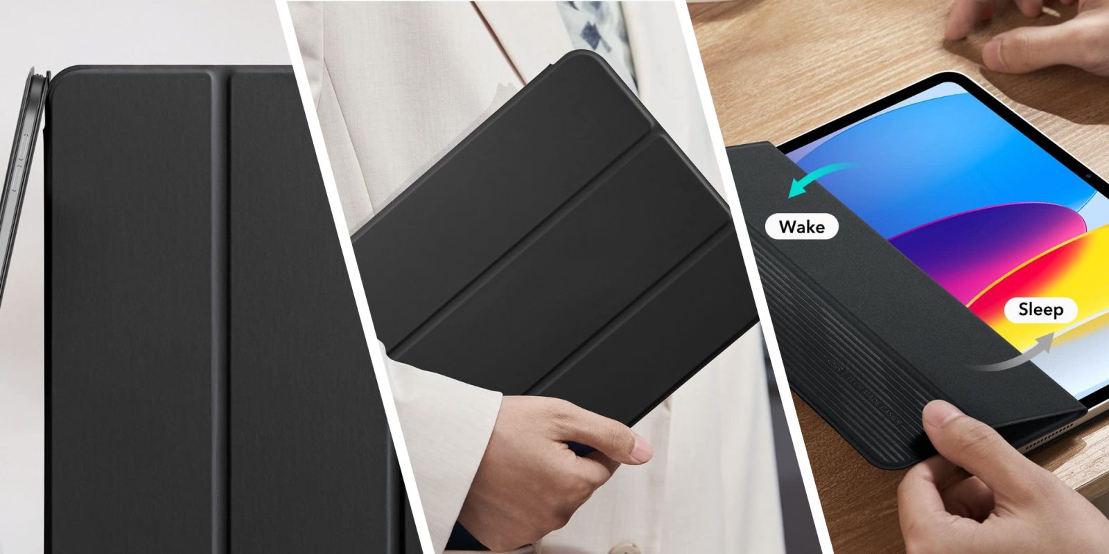 A close up of a person holding a tablet