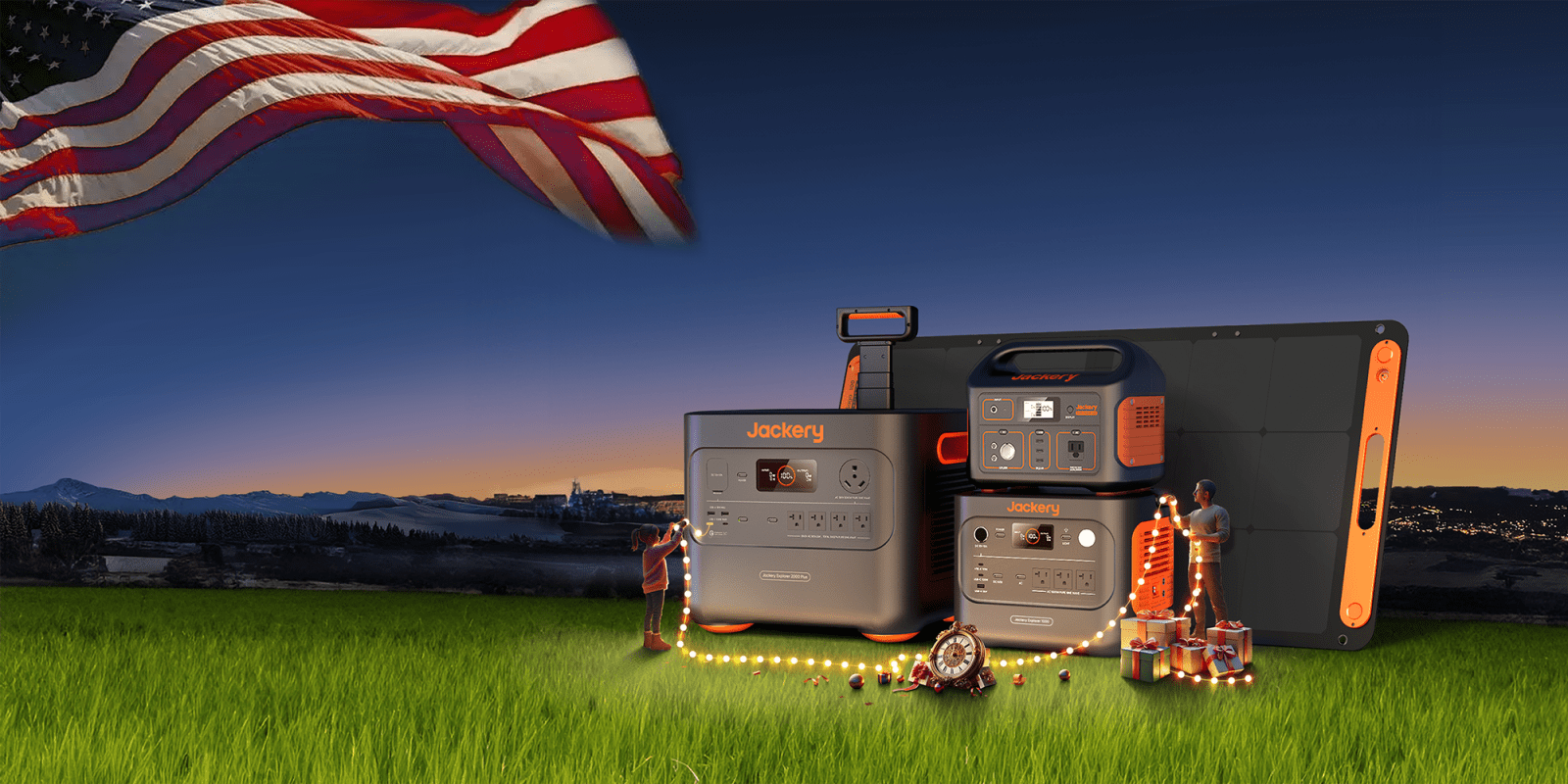 A group of electrical devices in a field