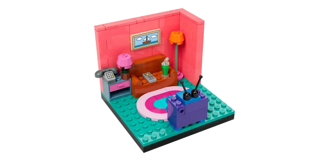 A toy building blocks with a black background