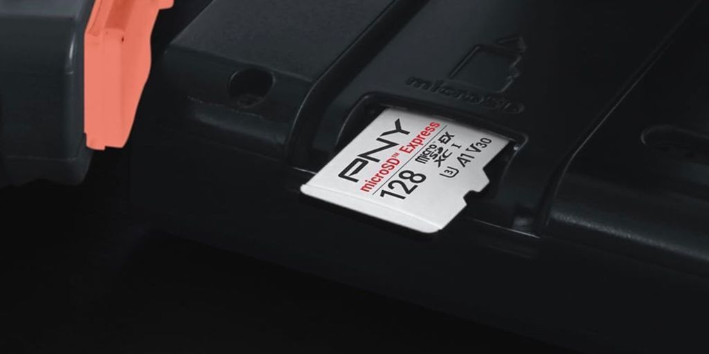 A close up of a memory card