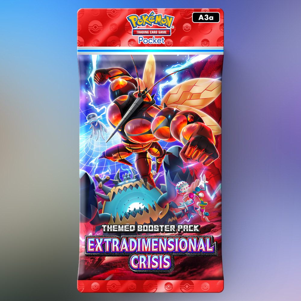 A red and black package with a cartoon character on it